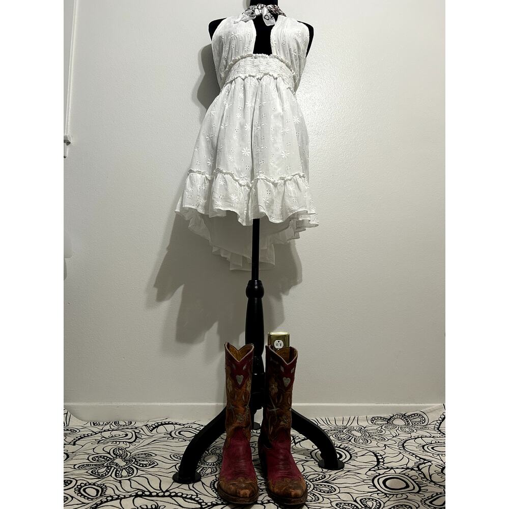 Flowy, White Eyelet Minidress by Aerie